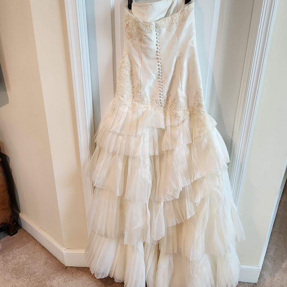 White by Vera Wang cream wedding dress size 10 worn for my vow renwal. - Picture 9 of 9